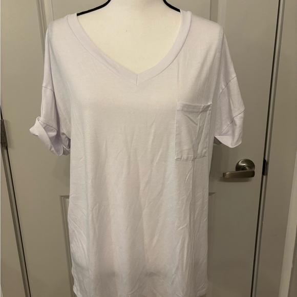 Basic white v-neck tee soft comfy classic size XL - Picture 8 of 11